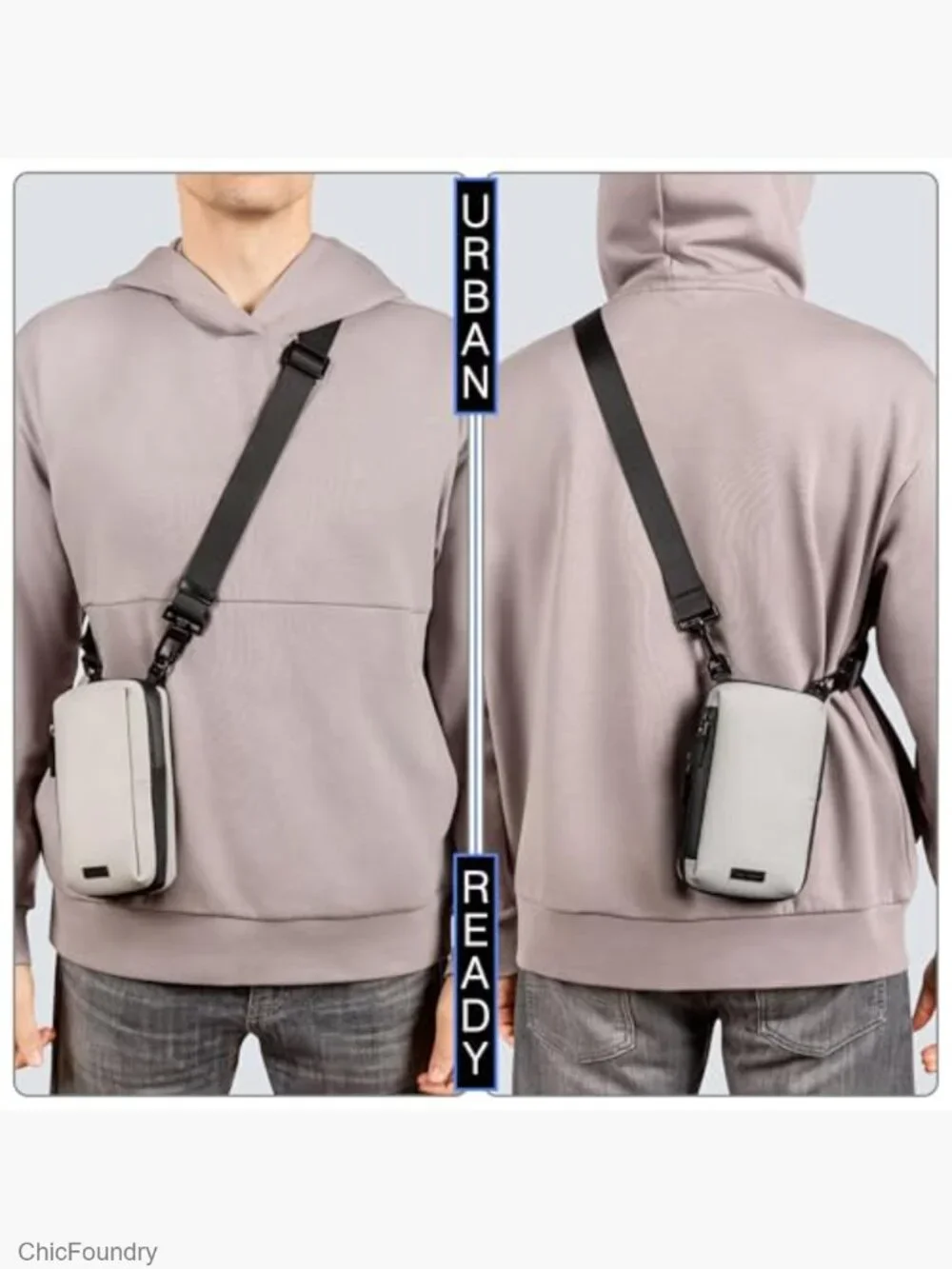 RFID Sling Crossbody Bag Minimalist Cell Phone Pouch Nylon EDC Small